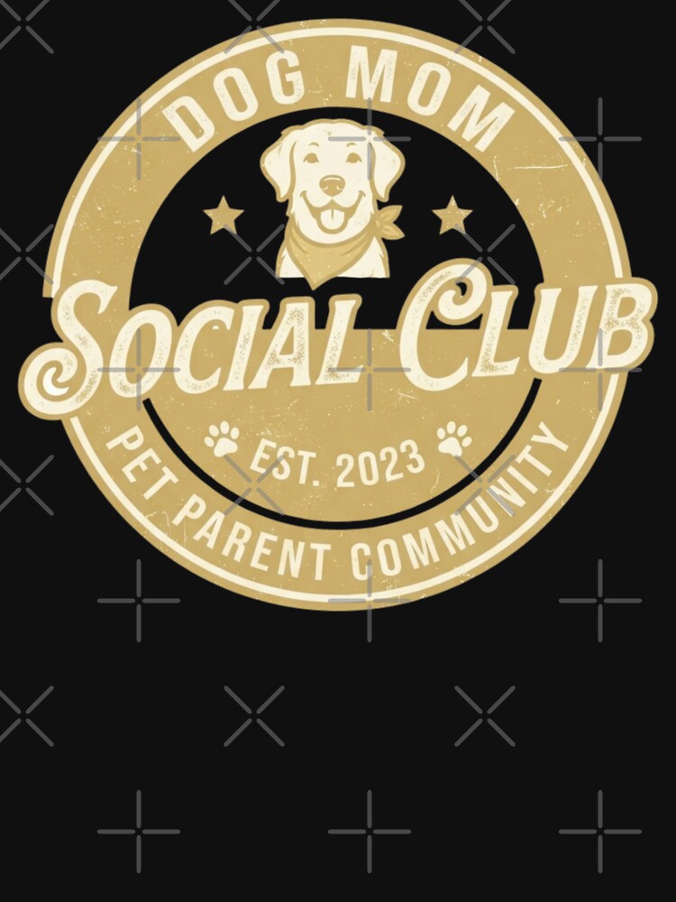 Retro Dog Mom Social Club Vintage Badge Pet Owner Community Gift by KreatoLab