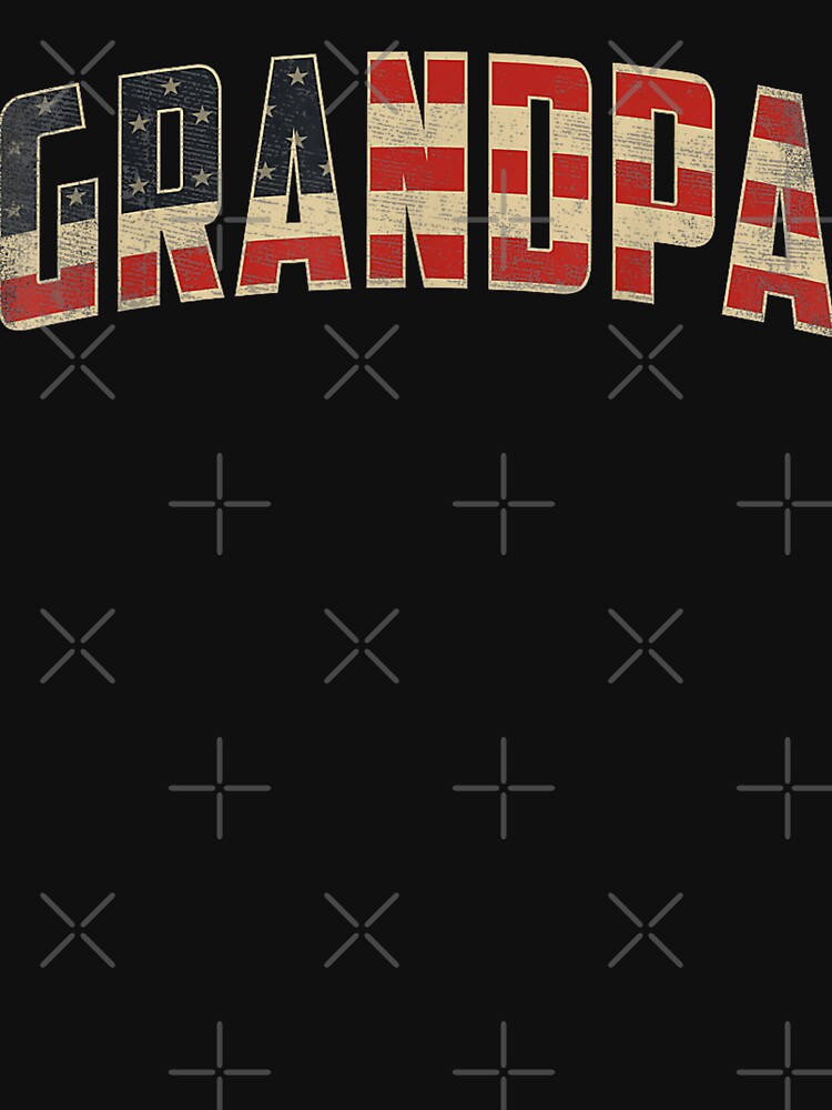 Grandpa Patriotic USA Vintage American Flag by alice12S56