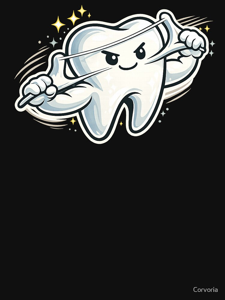 Just Floss Dentist Gift Funny Dental Art by Corvoria