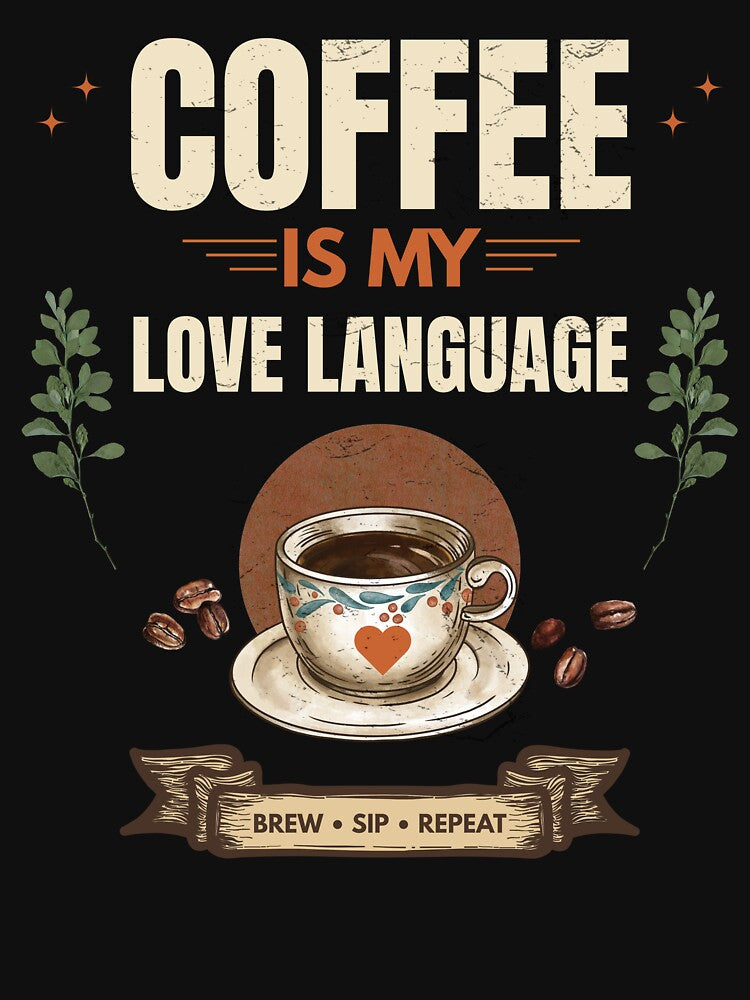 Coffee Is My Love Language Vintage Coffee Lover Design by Uvclick