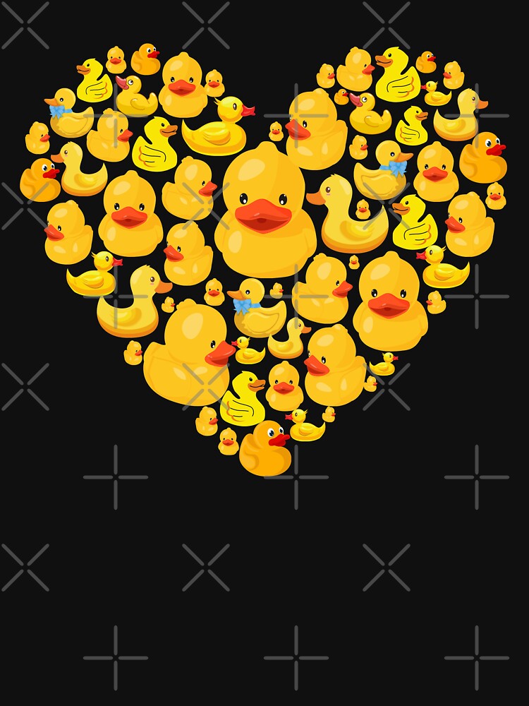 Funny Rubber Duck as Love  Heart Duck Valentine's Day by ohmier