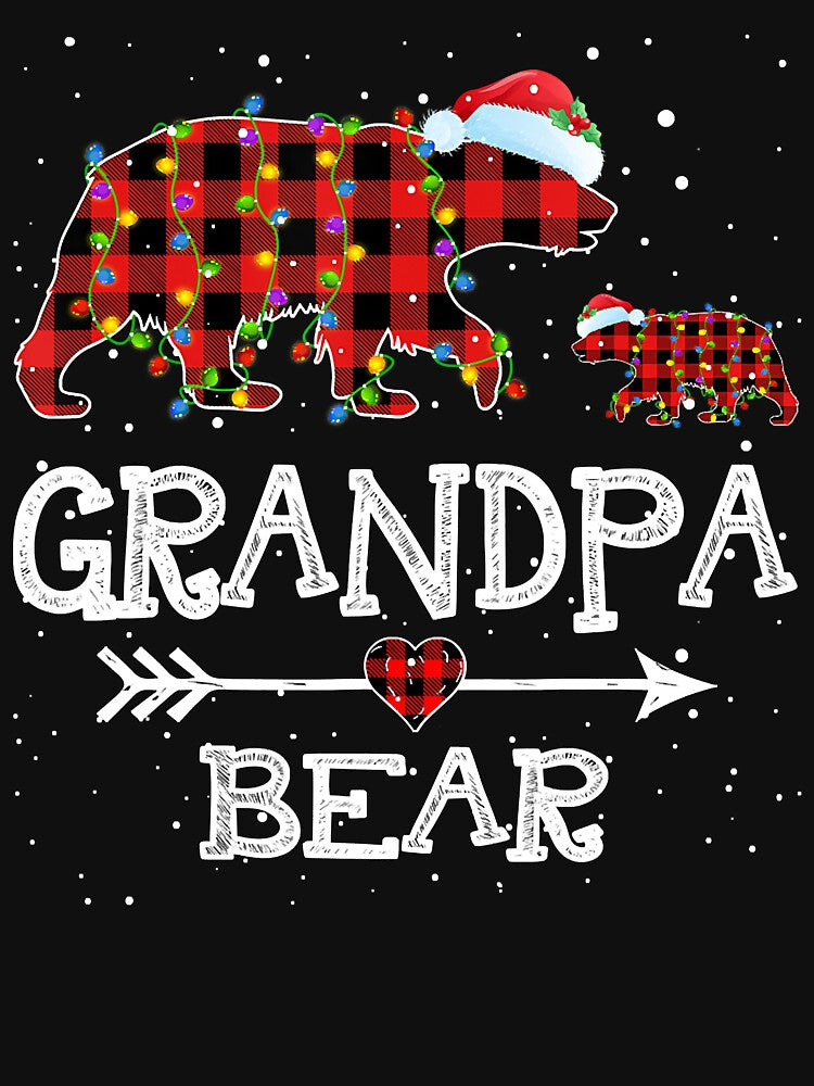 Grandpa Bear Christmas Pajama Red Plaid Xmas Matching Family by SethFrancis37