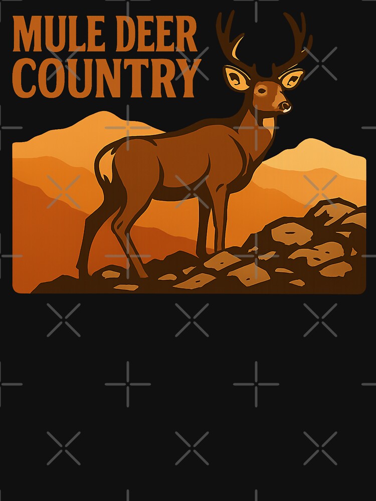 Mule Deer Country Western Mule Deer Hunting Buck Graphic by SaDesign99