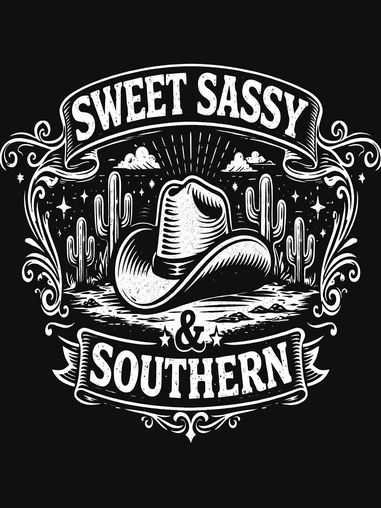 Sweet Sassy & Southern – White Western Cowboy Hat Vintage Design by sssweetness