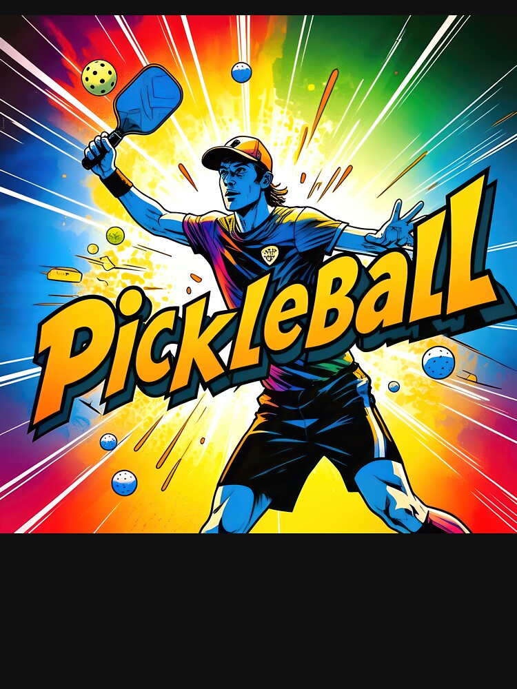 Pickleball Color Surge - Vibrant Smash Design by RickGoulet