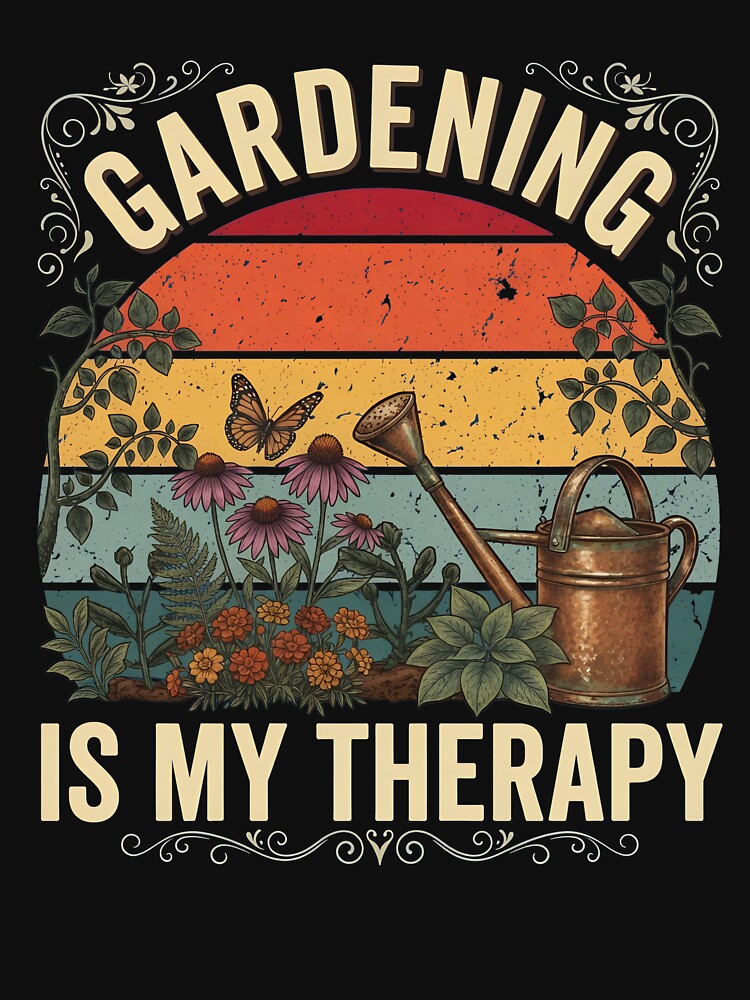 Gardening Is My Therapy  Sunset by NosuriHanArt