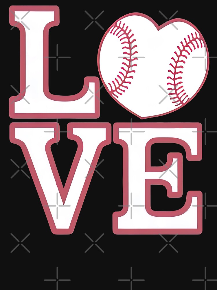 Love & Baseball Fun Baseball Heart Lover Graphic by SpookshowDesign