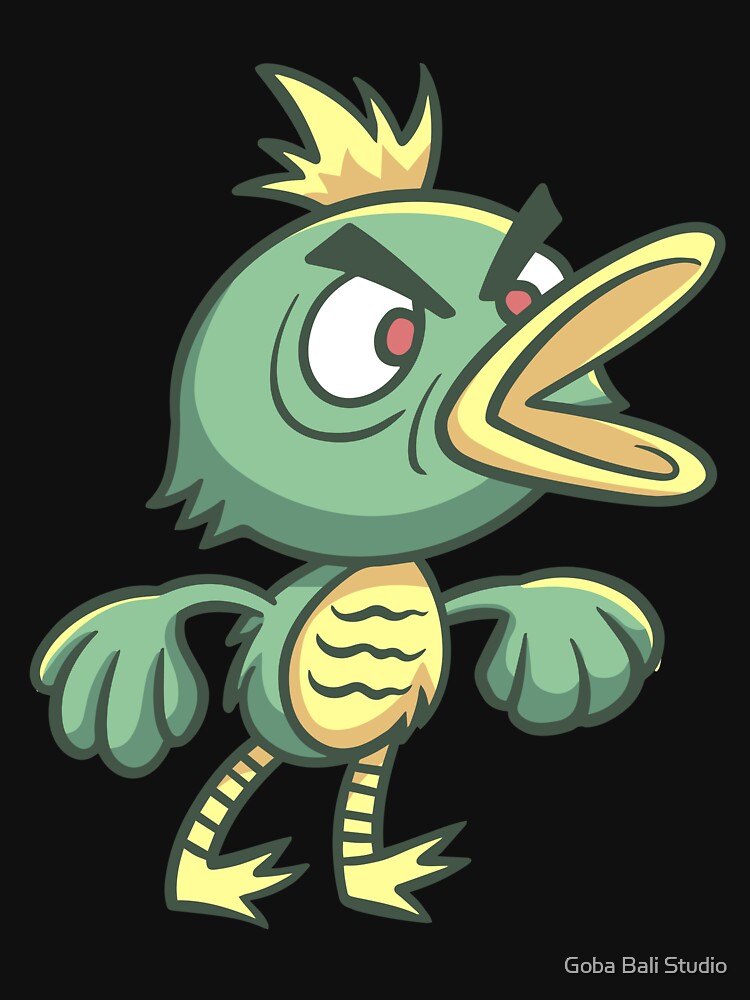 Angry Green Duck Monster by Goba Bali Studio