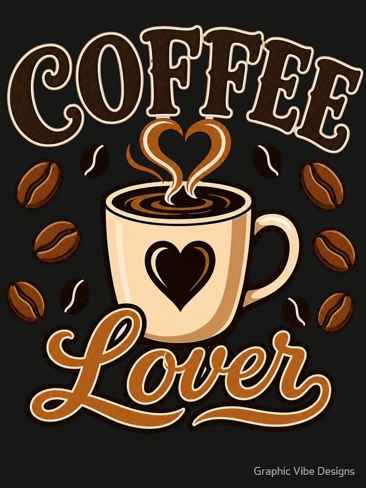 Retro Coffee Lover - Heart Steam Coffee Cup by Graphic Vibe Designs