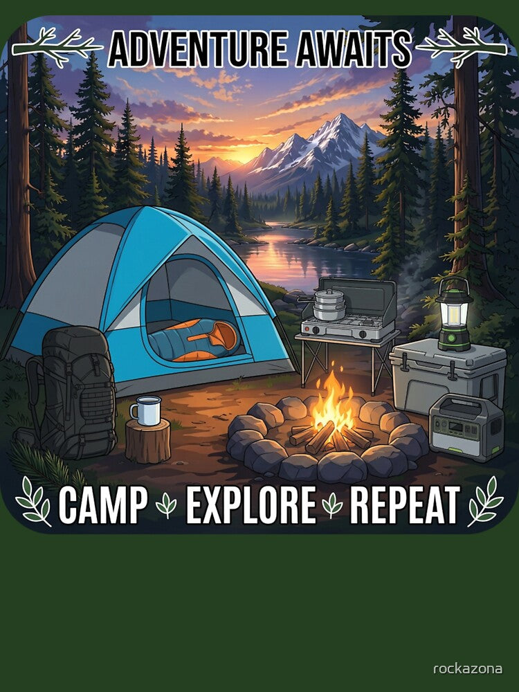 Camping Explore Repeat by rockazona