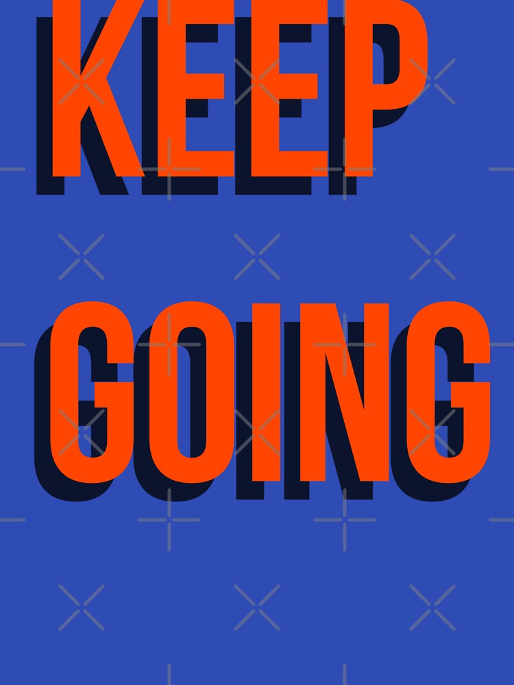Minimalist Keep Going Motivation Orange Typography by Creations by lyne