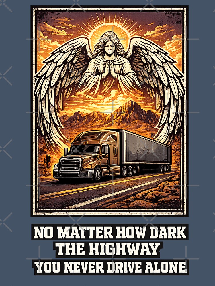 You Never Drive Alone - Guardian Angel Trucker Art by NomadForge