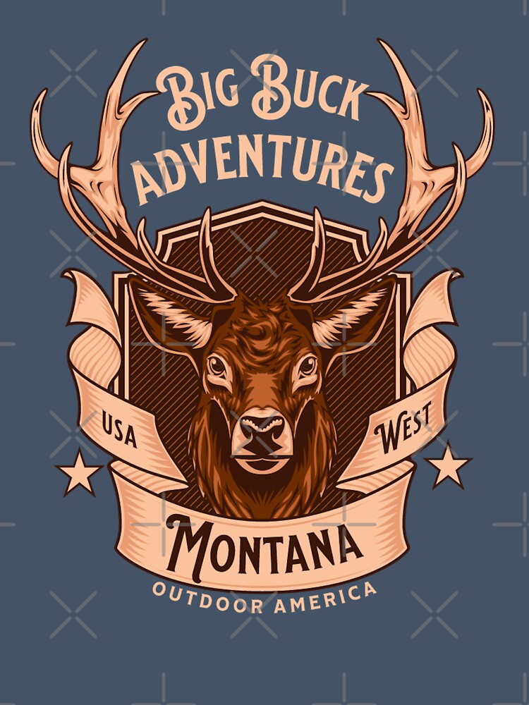 Vintage Deer Hunting Montana by CattlettArt