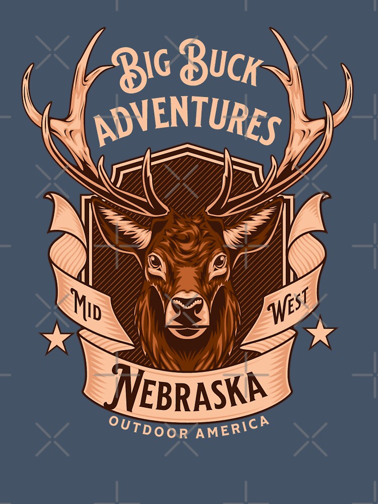 Vintage Deer Hunting Nebraska by CattlettArt