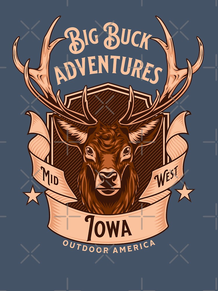 Vintage Deer Hunting Iowa by CattlettArt