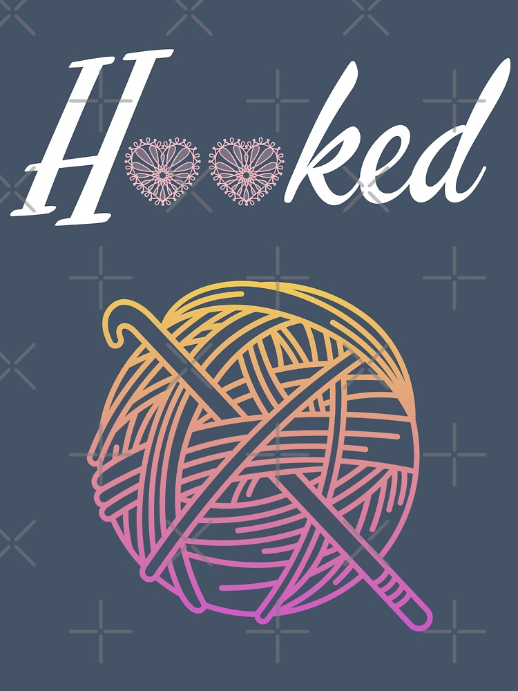 Crochet Lover's Gift - Hooked! Spin a Yarn, Hooked on Crochet - Heart-Shaped Needlework by Ceramic Scripture