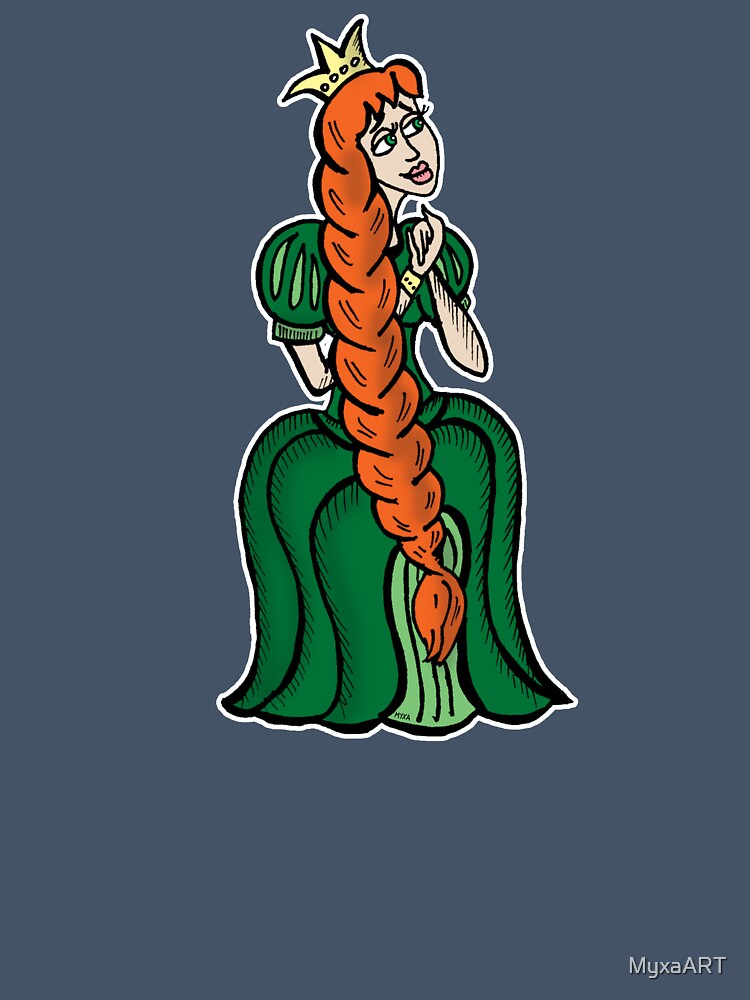Funny Rapunzel Sticker – Book Lover Gift Ginger Redhead Princess Mug Art by MyxaART