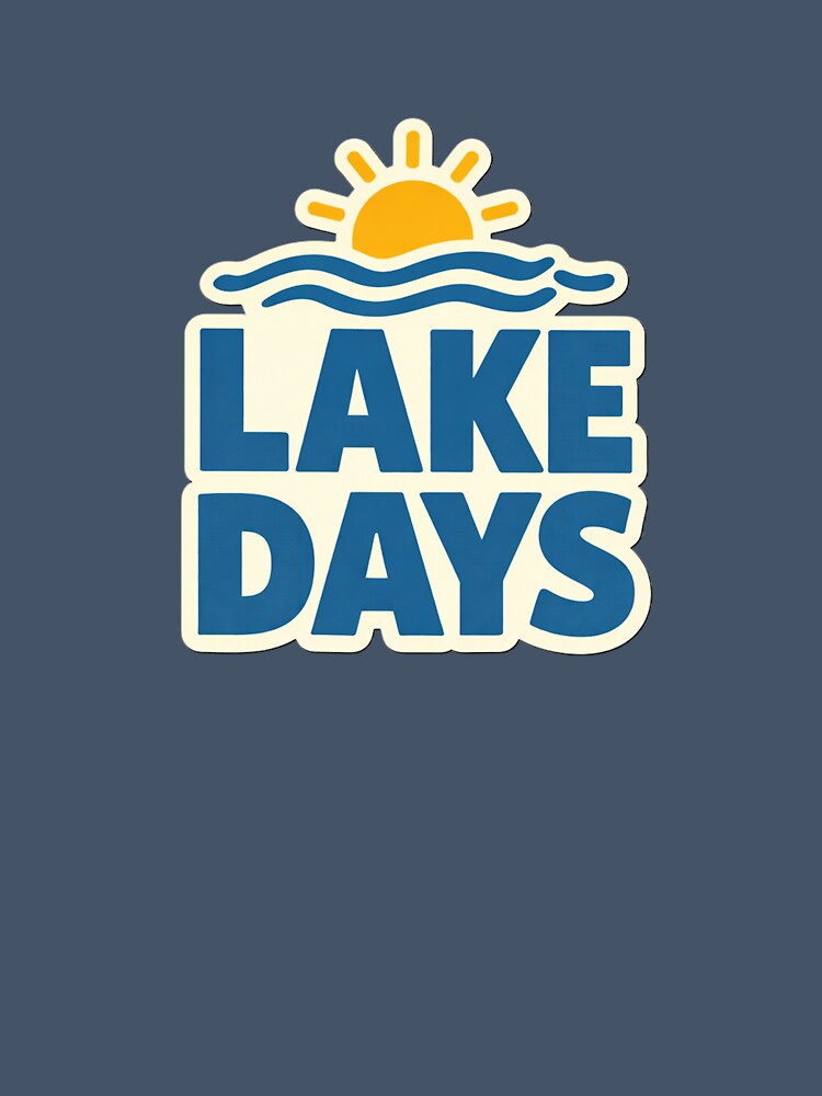 Lake Days Retro Badge – Summer Lake Life & Cottage Design by EastEndTownie