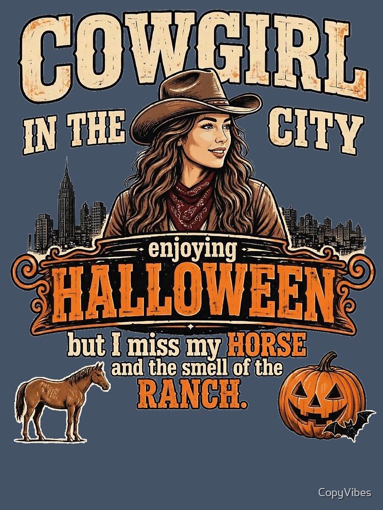 Cowgirl in the City Halloween | Western Cowgirl Ranch Girl by CopyVibes