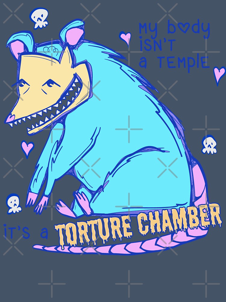 my body isn’t a temple, it’s a torture chamber possum by crestfallenmermaid