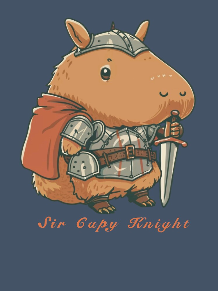 Cute Capybara Knight in Shining Amor by EclipseThreads