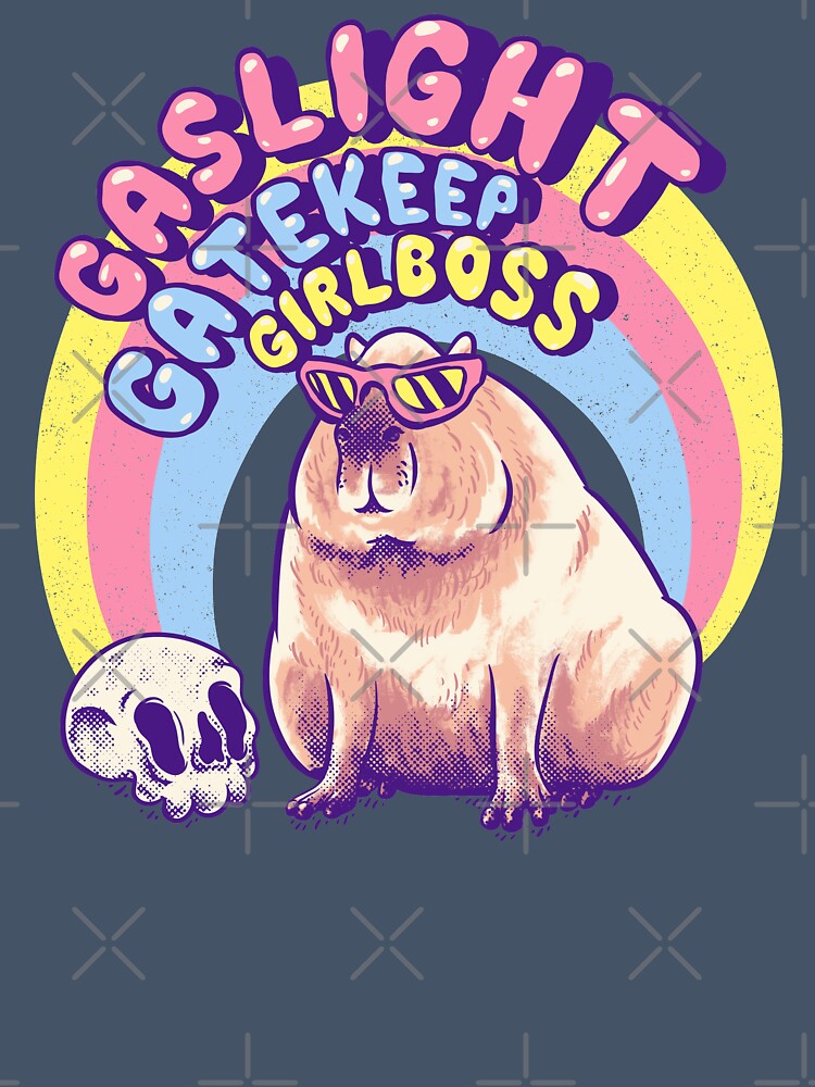 Capybara - Gaslight Gatekeep Girlboss | Karen Sunglasses memes Christmas Capybaras Capy My Spirit Animal ok i pull up Pet Mat Bandana Got Drip Baby Capy Yuzu Orange on head Coconut Doggy Doge Dog by Any Color Designs
