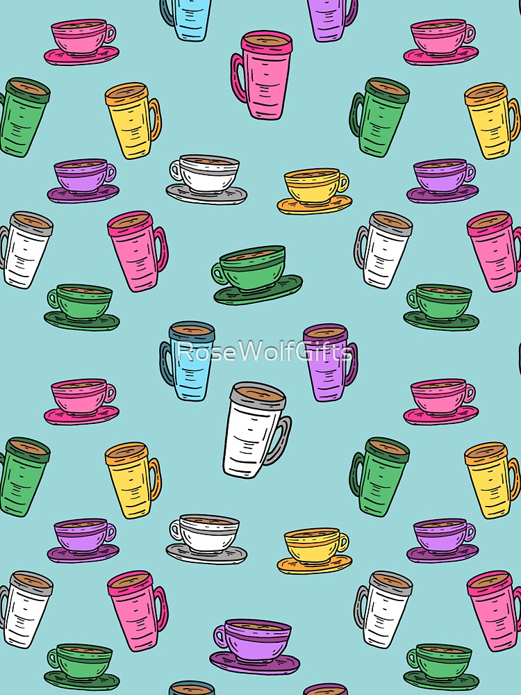 Cute mugs cups - pattern by RoseWolfGifts