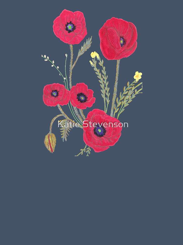 Red Poppies by KStevensonart