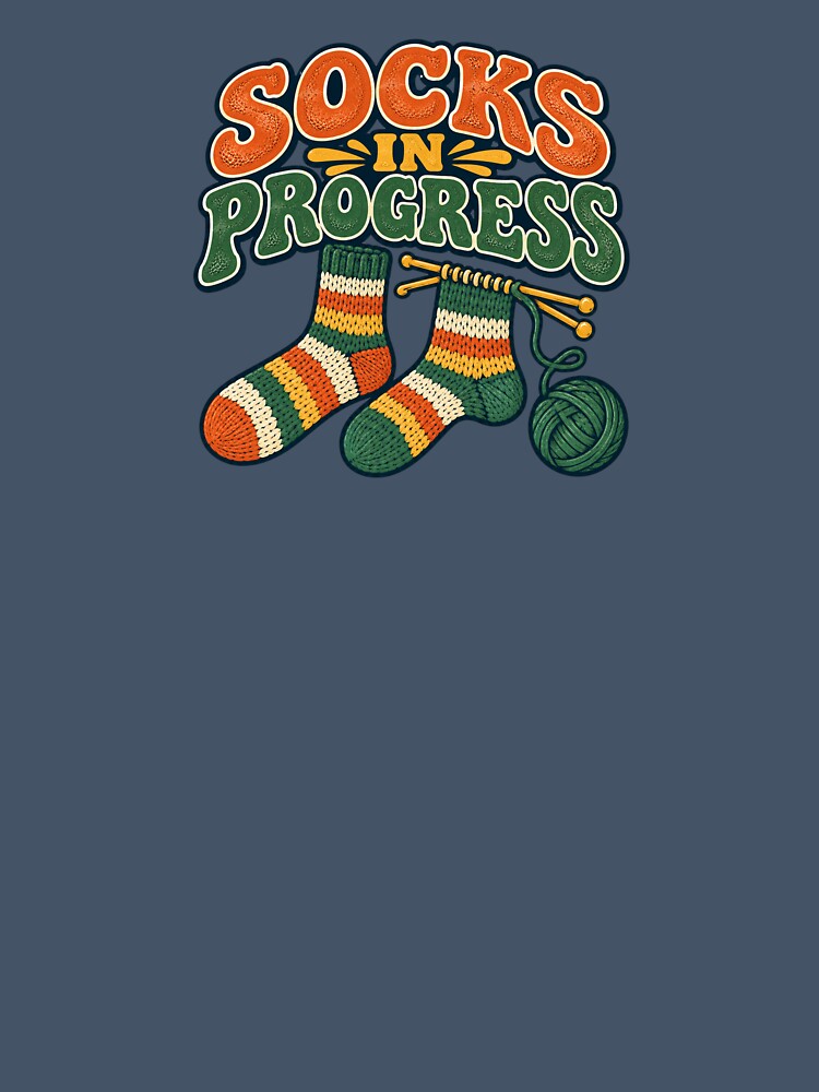 Socks in Progress – Funny Retro Knitting Design by EastEndTownie