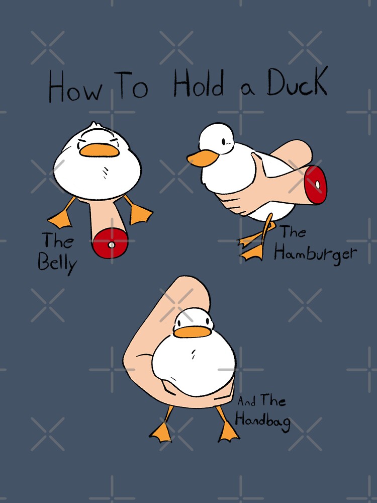 How to hold a duck/colored by Quackustrations