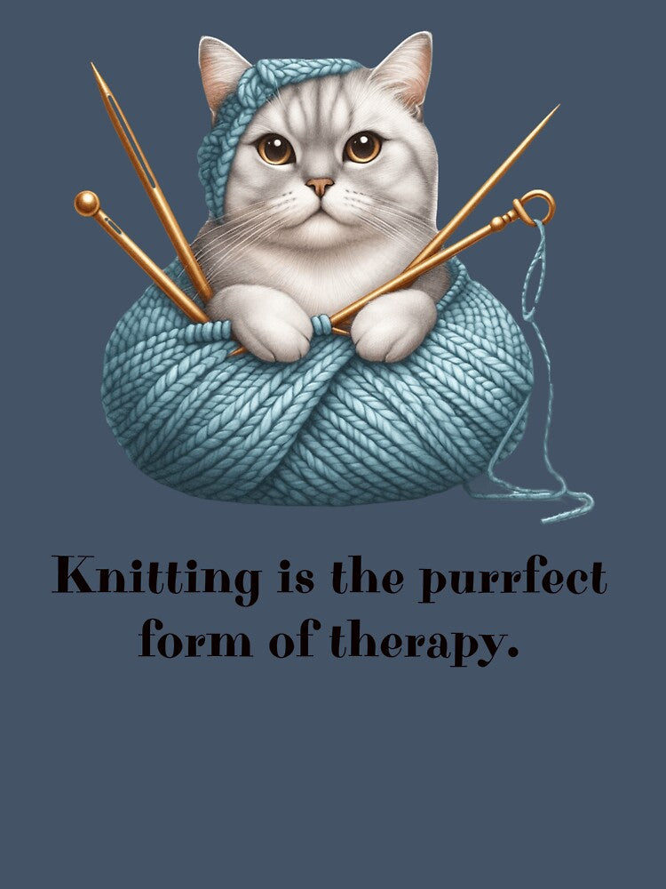 Therapy Cat in Yarn Bowl by HeadTurningArt