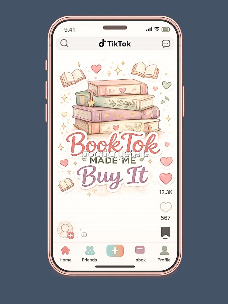 BookTok Made Me Buy It Stacked Books T-Shirt & Tote Bag by goodcrystals