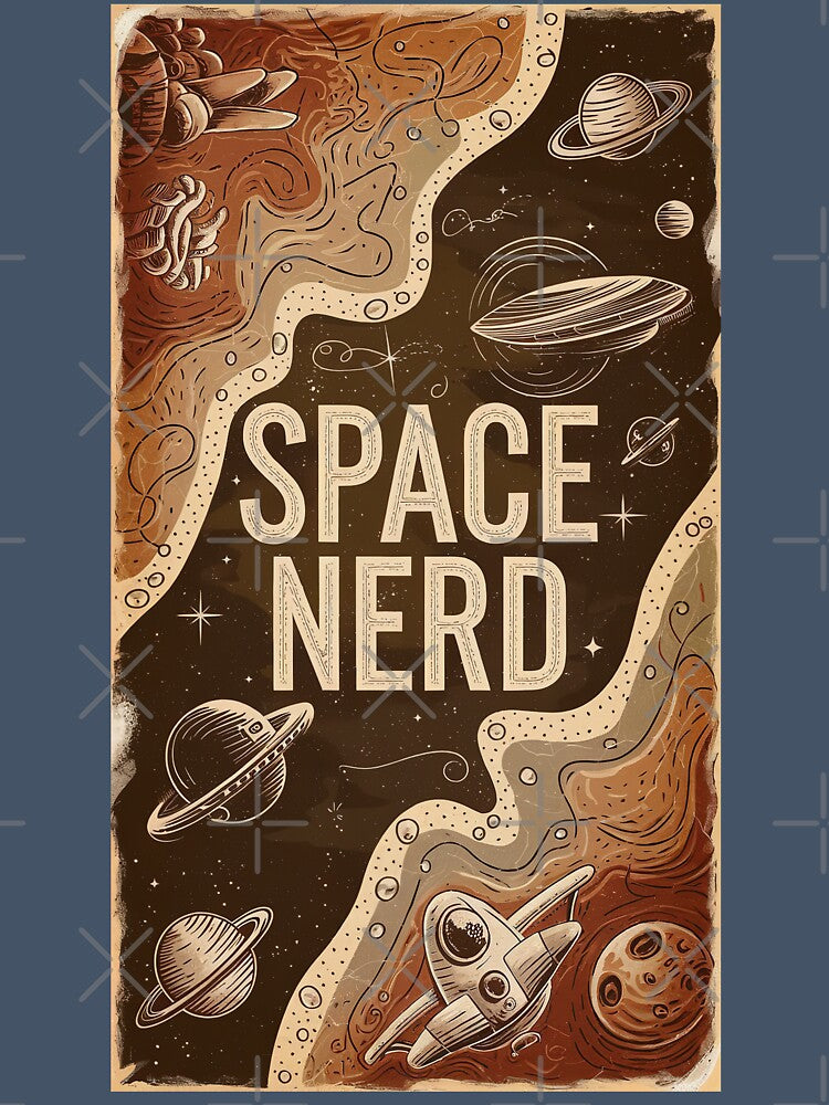 Space Nerd Vintage Astrology Nerd Gift Astrologist Art Gift by Back2Collage