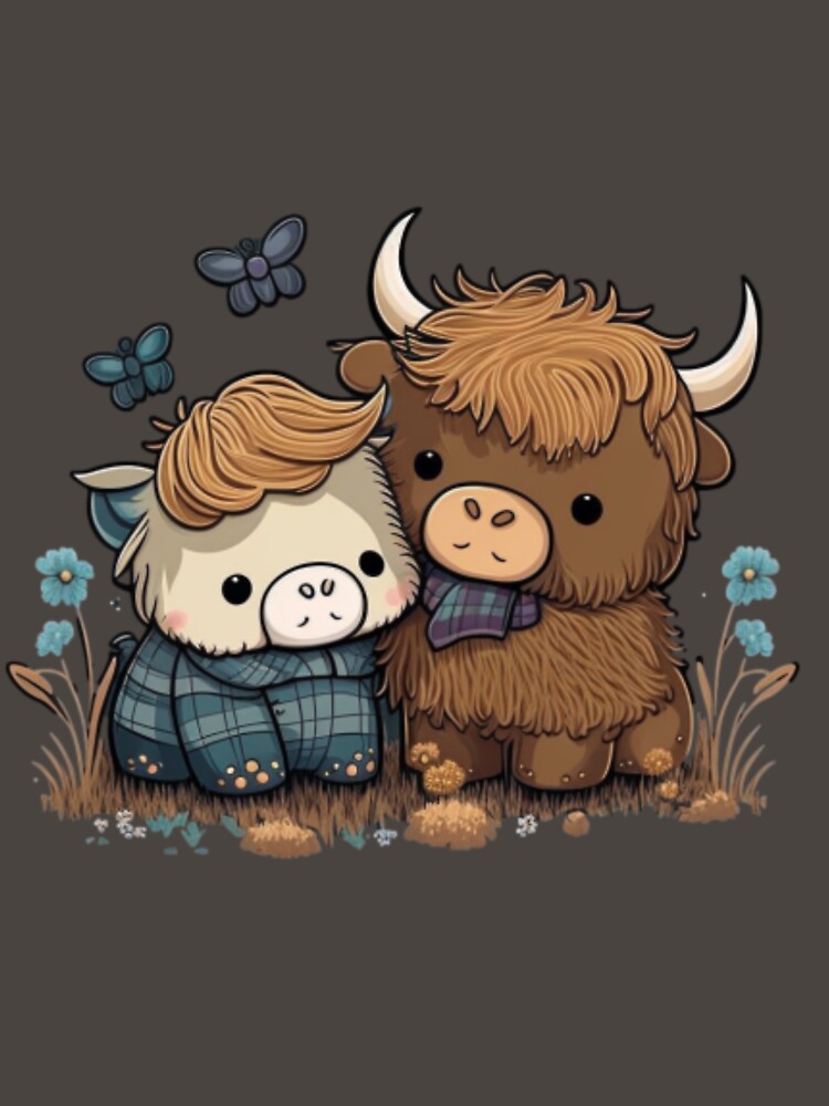 Hairy cow with her calf by Fruit Mood