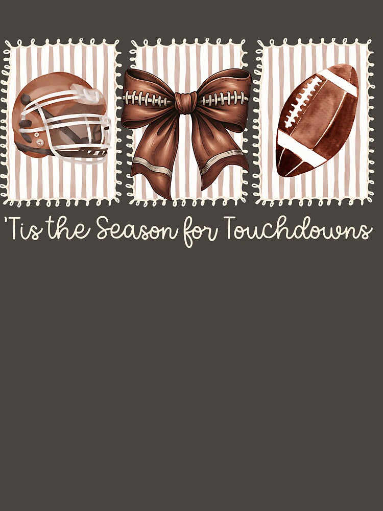 Tis the Season for Touchdowns Cute Football Christmas Graphic by Thedustyart