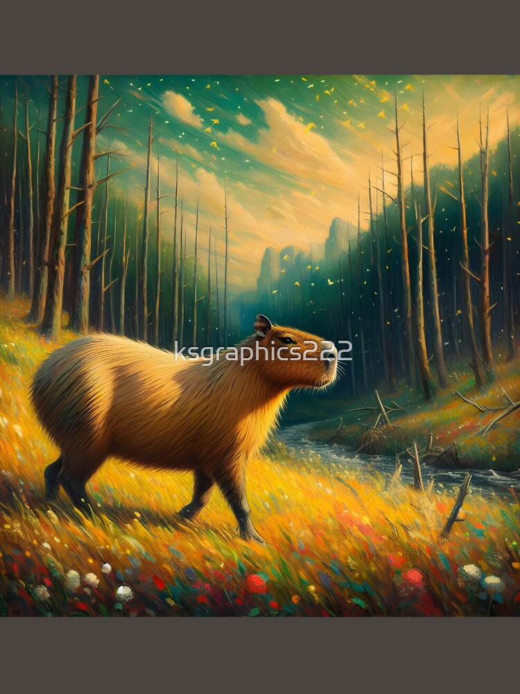 Capybara Art #35 | Capybara Lovers by ksgraphics222