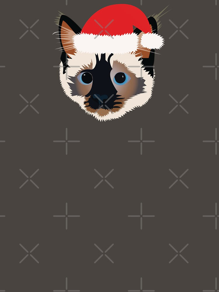 Christmas Siamese Cat by KCPetPortraits
