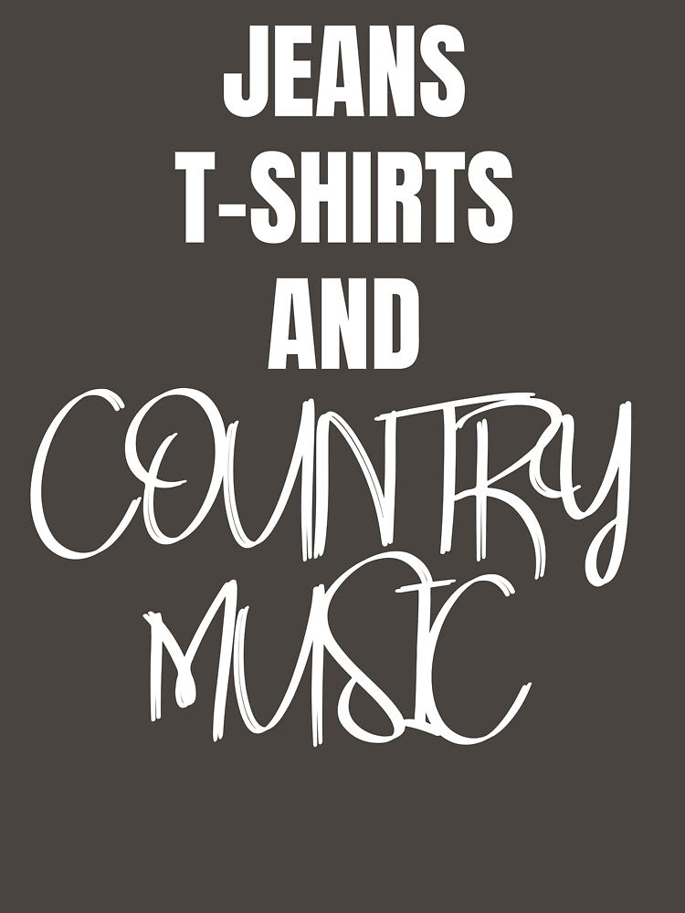 Jeans T-Shirts And Country Music, Music Lover Graphic by Amovar