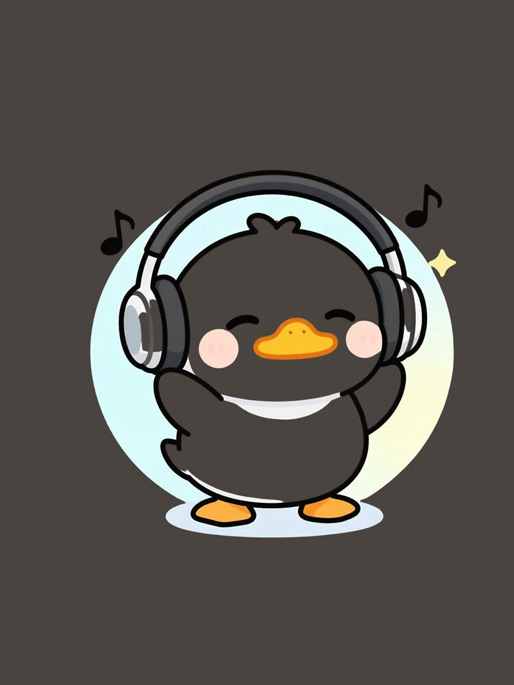 Cute Duck with Headphones Listening to Music | Funny Animal Music Lover by CREATIVE HIVE