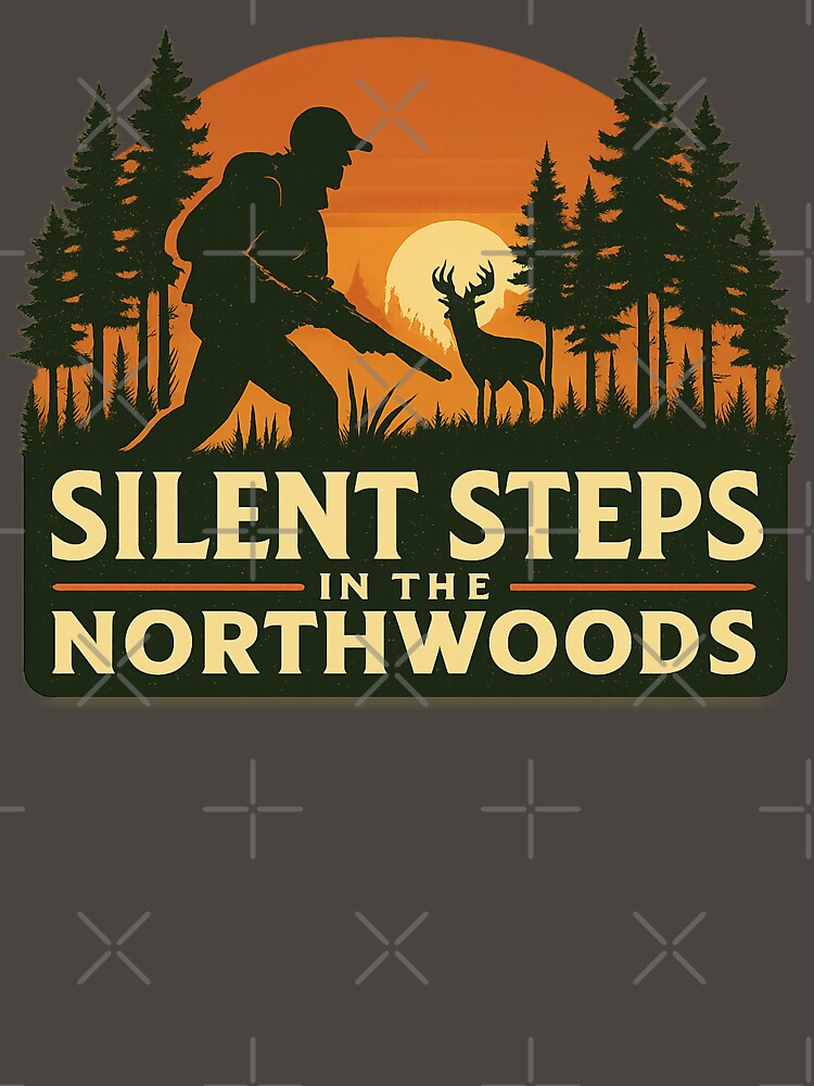 Silent Steps in the Northwoods Whitetail Deer Hunting Graphic by SaDesign99