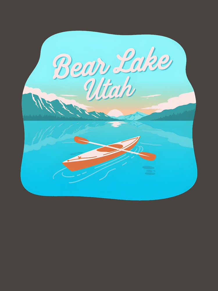 Bear Lake Utah Kayak Adventure – Retro Lake Travel Nature Design by ArcticFoxStudio