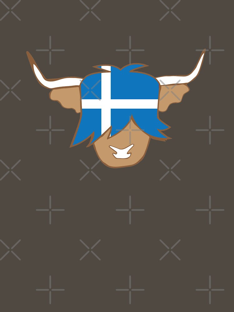 Isle of Shetland flag scottish highland cow - scottish island - scottish gift men or women by Ayelandco