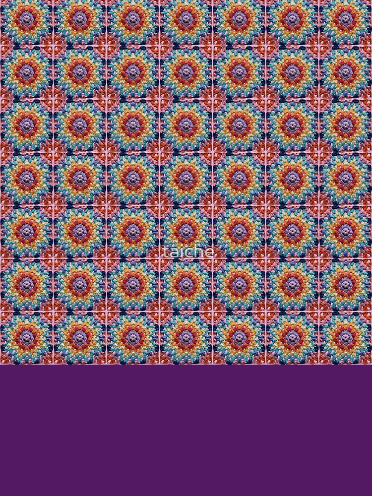 Granny Square Crochet Pattern Seventies Retro Pattern by taiche