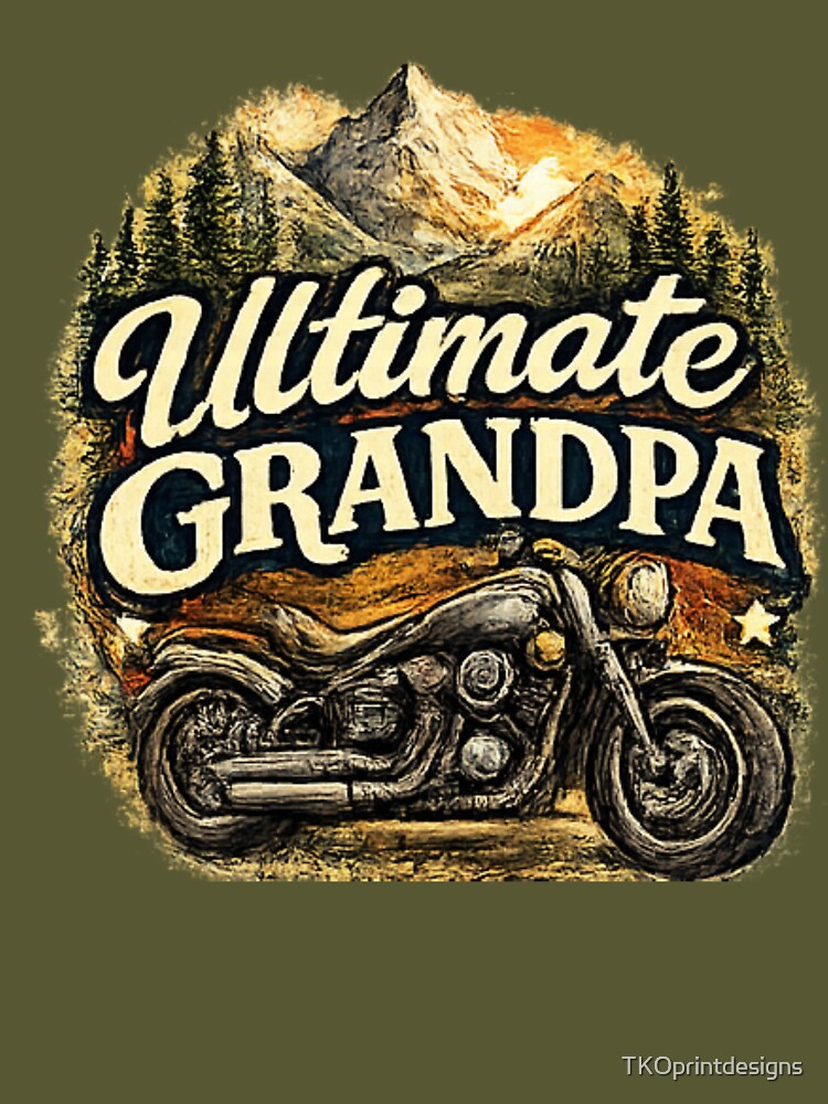 Ultimate Grandpa Motorcycle Shirt – Biker Grandpa Tee, Vintage Motorcycle Grandpa Gift, Cool Grandpa Rider Shirt by TKOprintdesigns