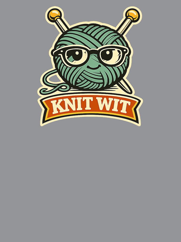 knit wit Funny Knitter Pun Design by EastEndTownie