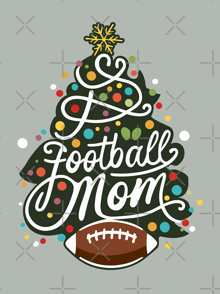 Football Mom Life | Christmas Tree | For Sport Mom | Cheer mom shirt by WycWycCo