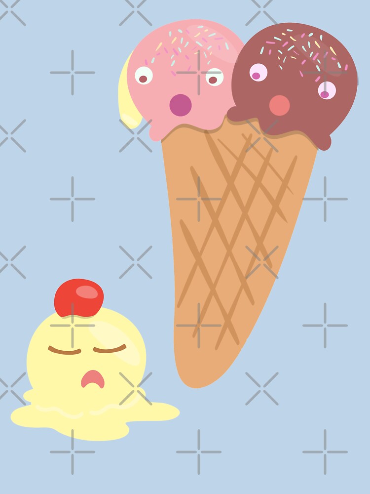 Kawaii Ice Cream Splat by Funny Jones
