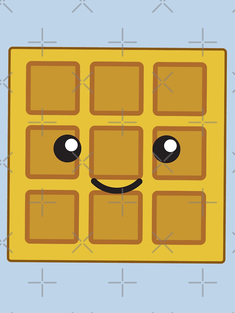 Cute Square Kawaii Waffle by Hedgie Designs