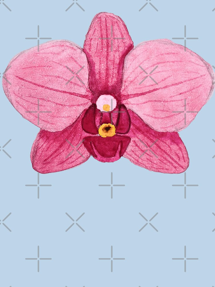 Butterfly orchid hand-painted with watercolor. by Greitas