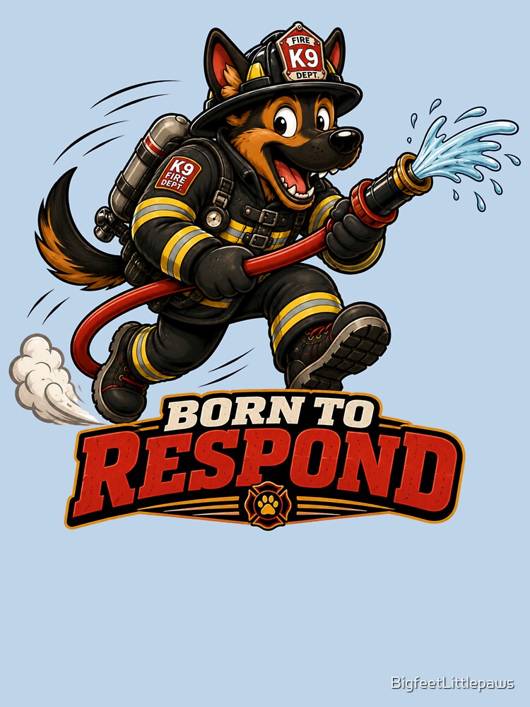 Born To Respond German Shepherd Firefighter by BigfeetLittlepaws